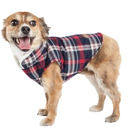 Pet Life 'Puddler' Classical Plaided Insulated Dog Coat Jacket