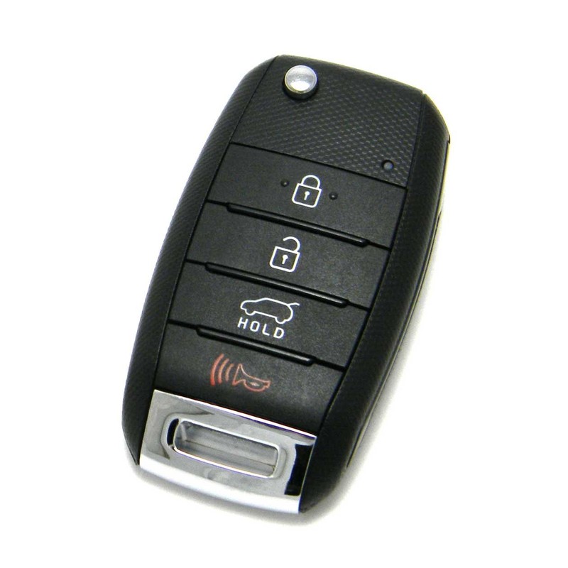 Kia Sorento Flip Key Keyless Entry Remote Fob (Black Plastic,