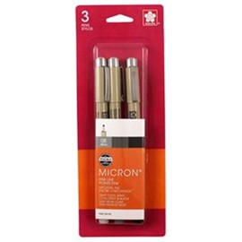 SAKURA Pigma Micron 08 Pen Set Gray 3pk Notion, Black and Grey