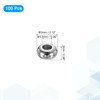sourcing map 100 Pcs Stainless Steel Spacer Beads, 4mm Flat