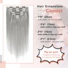 WindTouch Clip in Hair Extensions Human Hair, 12 Inch 70g