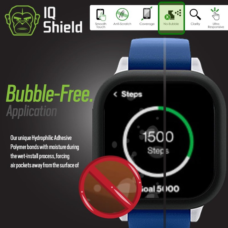 IQShield Screen Protector Compatible with Verizon Gizmo watch 2 (6-Pack)