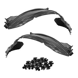 Parts N Go 2011-2016 Juke Fender Liner Set with Clips Front Driver & Passenger Side Left Right NI1248124 NI1249124 638431KA0A 638421KA0A