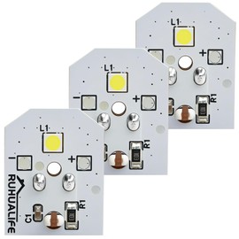 RUHUALIFE 3 PCS Refrigerator LED Lights Refrigerator Bulbs Refrigerator Lamp Modules Compatible with GE Replace#: WR55X30602 WR55X26486 WR55X11132 WR55X25754