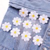 1 pcs IRON ON PATCH APPLIQUE DAISY 1 1/2" white/