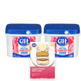 C&H® Granulated Sugar, 3.5 lb Easy-Baking Tub (Pack of 2) - Ideal for Family Baking, Desserts, and Everyday Sweetening - Includes Bonus Recipe Card