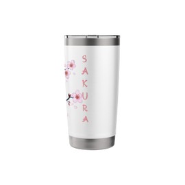 Vintage Sakura Japanese Cherry Blossom Graphic Art Stainless Steel Insulated Tumbler
