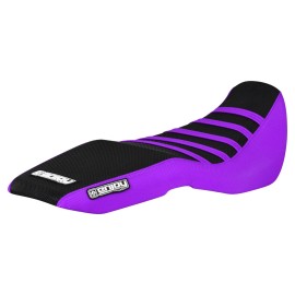 Honda 2016-2021 HONDA Grom MSX 125 SEAT COVER ENJOY PURPLE & BLACK w/ PURPLE RIBS #177