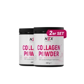 NEX Collagen Powder | 100% reines Kollagen-Hydrolysat | Typ 1 & 3 Peptide | Hochbioverfügbar | Geschmacksneutral | Ohne Zusatzstoffe | 450 g (2)
