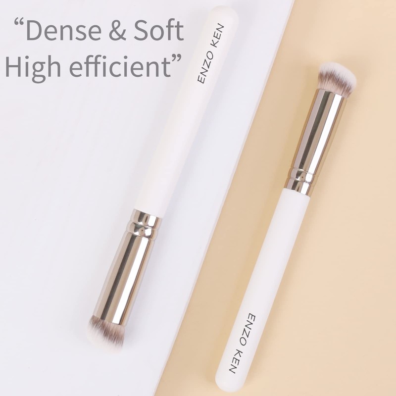 ENZO KEN, White Small Concealer Brush, Dense Under Eye Concealer