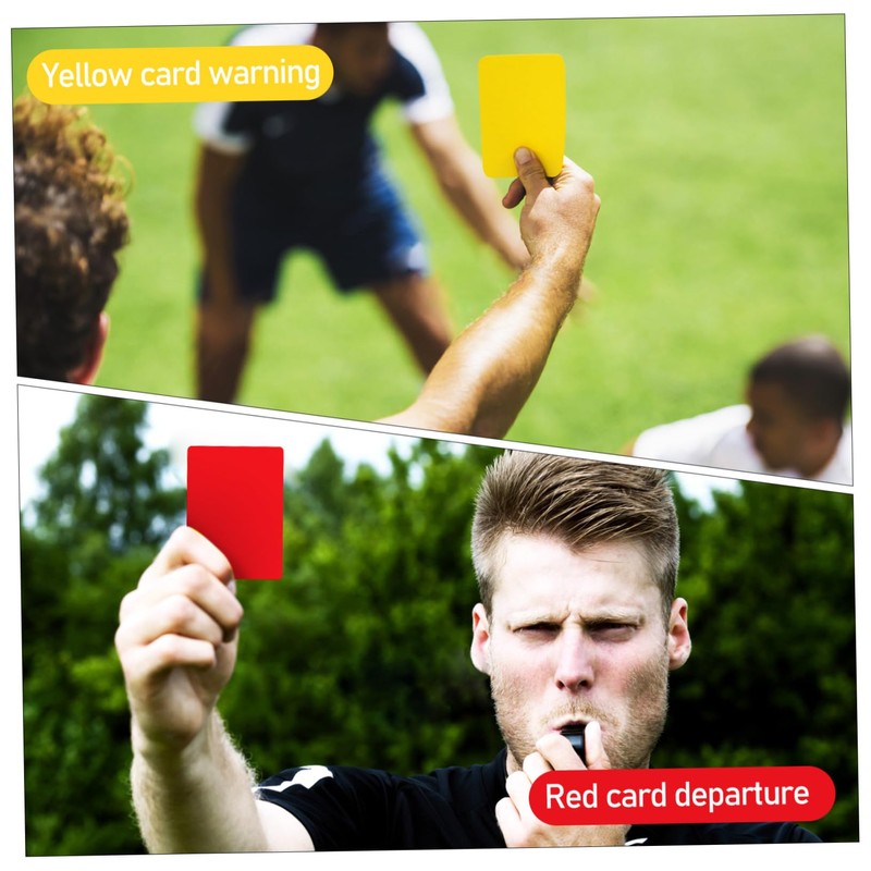 KOMBIUDA 2set Soccer Referee Kit Red Yellow Cards Referee Accessory