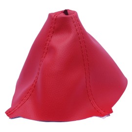 Kar Designers Fits 08-14 Dodge Challenger Real Leather Manual Shift Boot Red