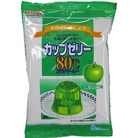 Kanten Papa Cup Jelly, Green Apple Flavor, 3.5 oz (100 g) x 2 Bags (Approx. 6 Servings x 2 Bags)