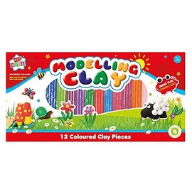 Kids Create Modelling Clay 12 Coloured Pieces Art Craft Set Crafting Dough 3+