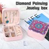 SHEGZHUC Pink Purple Mandala Diamond Painting Jewelry Storage Box Diamond