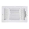 EZ-FLO 61614, White Three-Way Sidewall/Ceiling Register, 10 inch (W) x