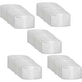 BOEN Mask Filter PM2.5 Activated Carbon Filter Five Layer Activated Carbon Replacement for Masks Replaceable Disposable Non-woven Fabric Filter Sheet Individual Packaging