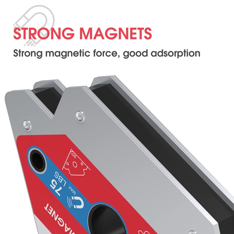YESWELDER 75 LB Welding Magnet 2 Pieces of Magnetic Welding
