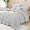 Andency Light Grey King Size Comforter Set, 3 Pieces Boho