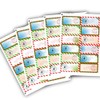 72 North Pole Santa Stamp Labels, Christmas Stamp 60mm x