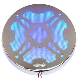 ITC Marine Boat Illuminated Speaker Grille Cover | Blue LED 7 3/8 Inch