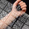 30 Sheets White Lace Nail Stickers Flower Nail Stickers for