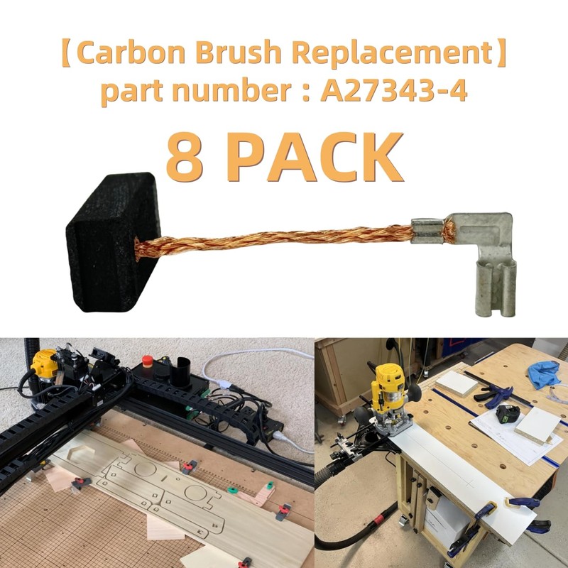 A27343-4 Carbon Brushes Compatible with Dewalt DWP611 DWP611K 450 Router,