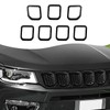 7 piezas de insertos de rejilla frontal, cubierta de rejilla,