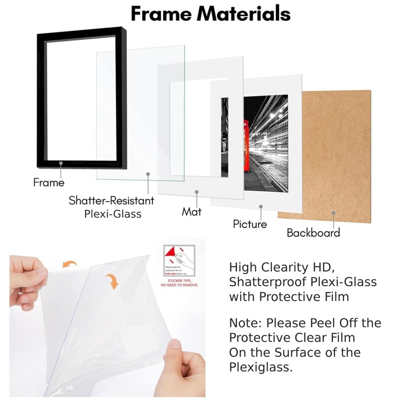 Art Street 11x14 Elite Picture Frame Set of 9, Display