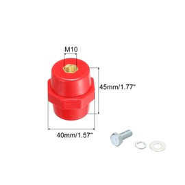 PATIKIL Insulator 4pcs SM45 High-Strength Polyester Standoff Insulators with M10 Screws for Power Distribution Cabinet