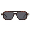 LJCZKA Retro 70s Square Flat Pilot Sunglasses for Women Men