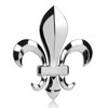 Louisiana Fleur-de-Lis 3D Chrome ABS Emblem, Made in USA