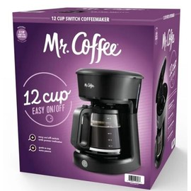 Mr. Coffee Easy On/Off 12-Cup Coffee Maker Switch Pour Grab-a-Cup Auto Pause ...