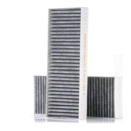 RIDEX Cabin Air Filter 424I0373 Pollen Filter Activated Carbon Filter Insert Height: 32 Width: 98 Length: 260