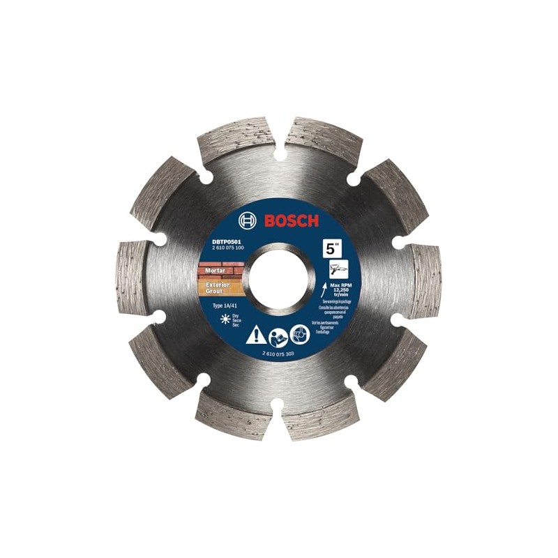 BOSCH DBTP0501-5" Tuckpointing Diamond Blade - Ideal for Applications in