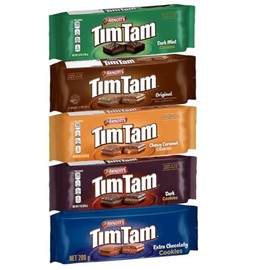 Arnott’s Tim Tam 5 Pack Variety – Original, Chewy Caramel, Dark Mint, Dark Chocolate & Extra Chocolaty – Australian Chocolate Biscuit Cookies Assortment