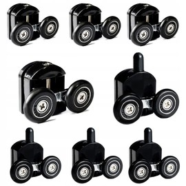 AquaParts Shower Cubicle Rollers, Diameter 23 mm Wheel Diameter, Pack of 8, for Shower Cubicle Door, Sliding Door, Shower Door Wheels, Castors, Shower Door Rollers