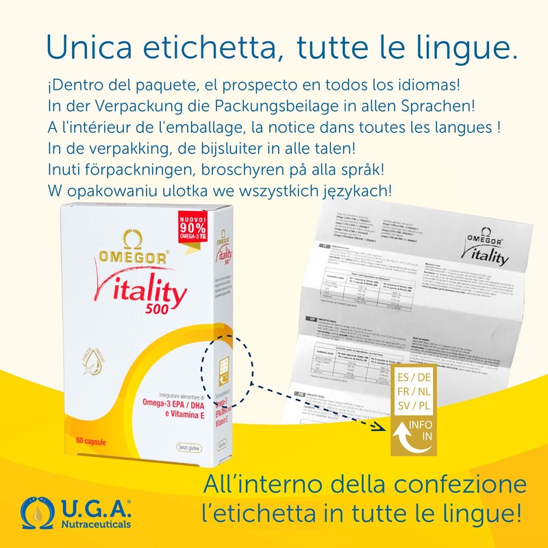 OMEGOR Vitality 500 mit Omega 3, EPA, DHA und Vitamin