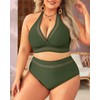 Tempt Me Women Plus Size Bikini High Waisted Swimsuits Mesh