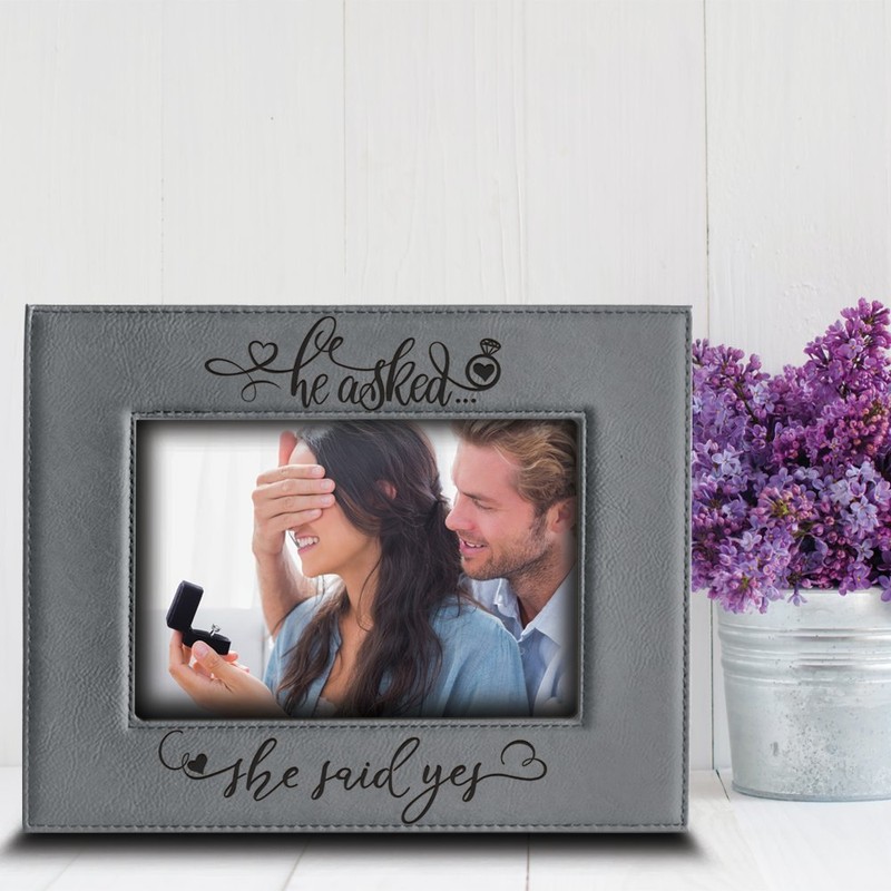 BELLA BUSTA- He Asked. She Said YES- Engagement Leather Photo