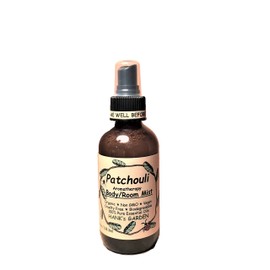 PATCHOULI Aromatherapy Body and Room Spray Mist - (pogostemon cablin) - Cruelty Free,100% Pure Essential Oils, Organic, Vegan, Biodegradable, Non GMO, No Palm Oil (4 oz)