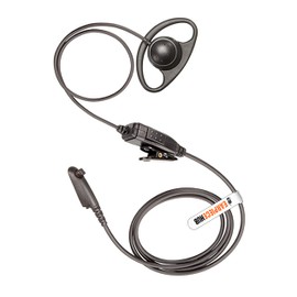 D SHAPE EARPIECE WITH IN-LINE PTT FOR MULTI PIN Compatible with MOTOROLA RADIO GP328 GP338 GP339 GP340 GP350, GP360 GP380 GP580 GP640 GP960