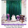 DUOBAO Sequin Backdrop Curtain 4FTx7FT Colorful Green Glitter Sequin Backdrop