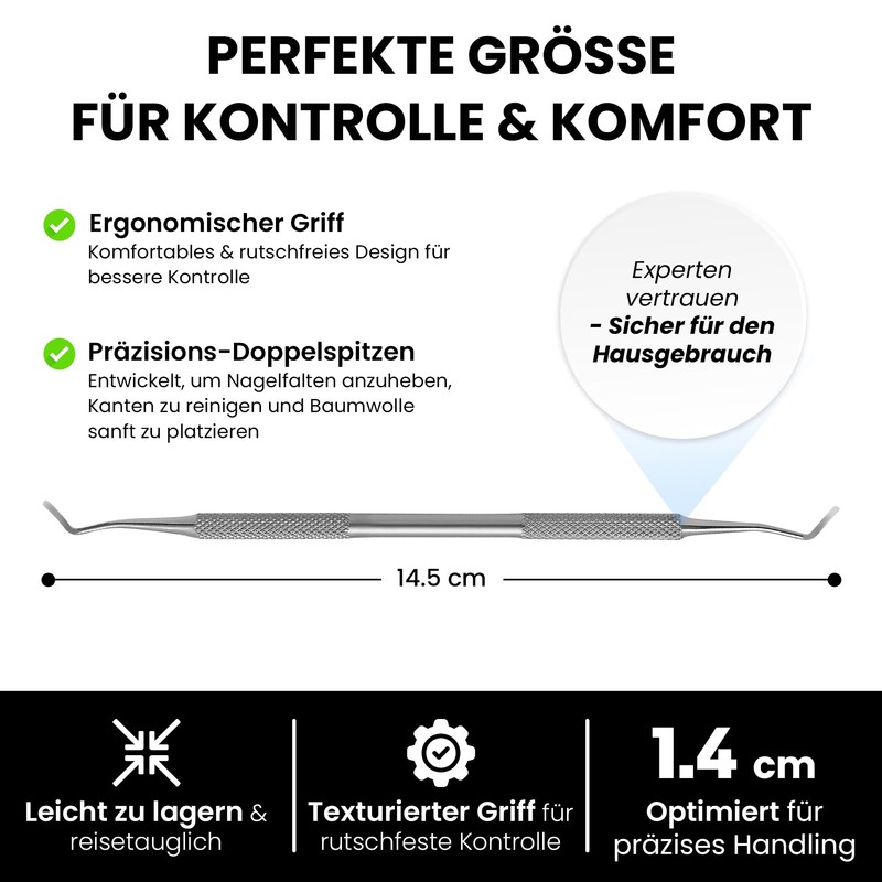 Excellent Corner Lifter, Tamponade Probe, Double-Sided, Stainless Steel, Curved Ends