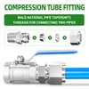 TAISHER 1PCS 304 Stainless Steel Compression Tube Pipe Fitting Connector,