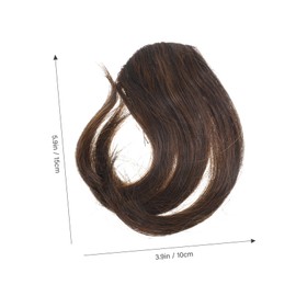 VICASKY Curly Fake Fringe Bangs Hair Extensions for Women Clip in Wavy Hair Product Natural Looking Fringe for Women