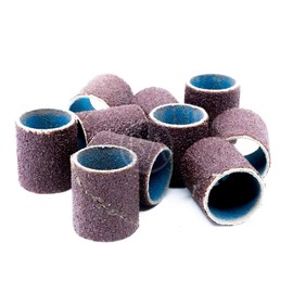 Benchmark Abrasives 3/4” x 1” Aluminum Oxide Abrasive Spiral Bands for Rotary Tools, Drum Sleeves for Sanding Deburring Blending Polishing on Metals Plastic Wood Rubber (10 Pack) - 400 Grit