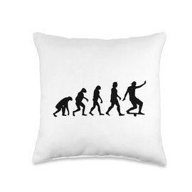 Evolution of Balance Board Throw Pillow