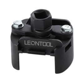 LEONTOOL Adjustable Oil Filter Wrench 60-80mm (2-3/8 to 3-1/8 inch), Heavy Duty Removal Tool, Universal Oil Filter Cap Socket Wrench, 1/2" Drive