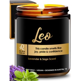 Leo Candle Zodiac, Leo Zodiac Candles, Leo Astrology Gifts for Women & Men, Leo Gifts for Women, Leo Birthday Gifts for Women, Leo Zodiac Gifts for Women, August Birthday Gifts for Leo Women Lovers